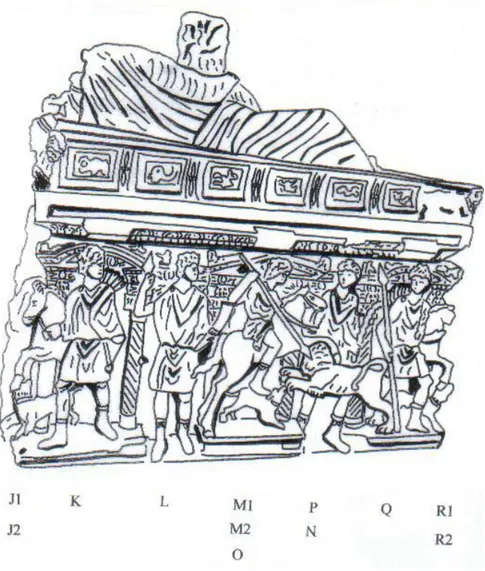 Fig. 30. Drawing of the rear side of the Antakya Sarcophagus. 