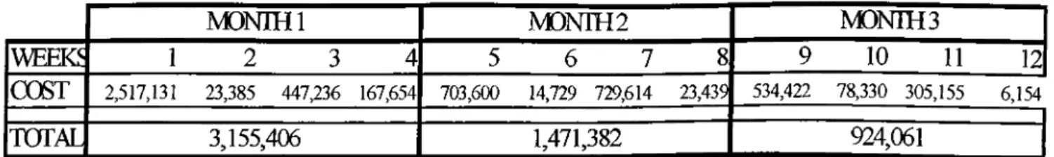 Table 8.  Overtime  Costs for the new system (000 TL)