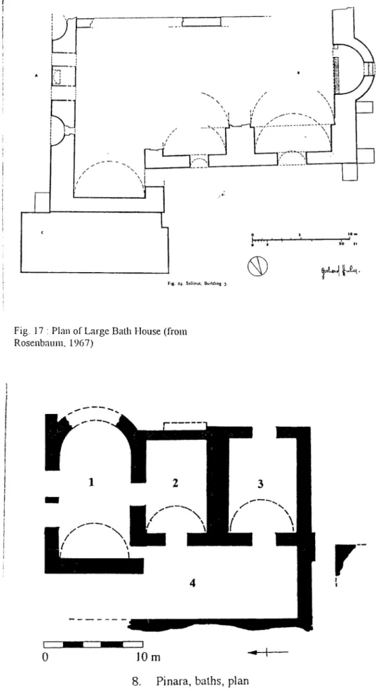 Fig.  l 8  : Plan of the Bath al  Pinara (from 