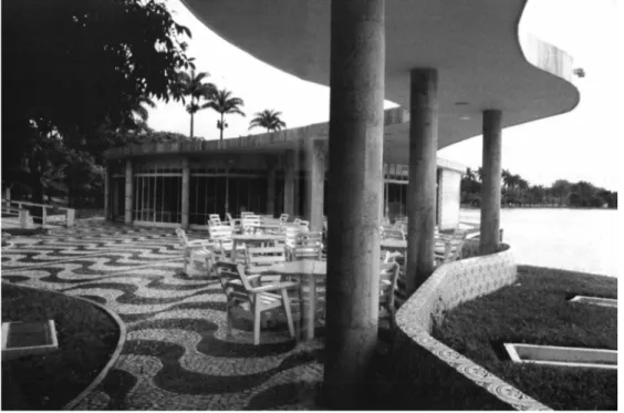 Figure 6. Casa do Baile (1940 – 43), designed by Oscar Niemeyer and landscaped by Roberto Burle Marx in Pampulha, Brazil: from D