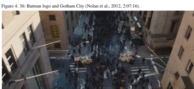 Figure 4. 37: The fight between the police forces and Bane’s men (Nolan et al., 2012, 2:12:42)