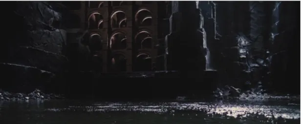 Figure 4. 40: Wayne Manor’s foundations as seen from the Batcave in The Dark Knight Rises (Nolan  et al., 2012, 2:36:17)