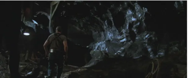 Figure 3. 4: The Batcave stands as another natural setting in the film (Franco et al., 2005, 0:52:00)