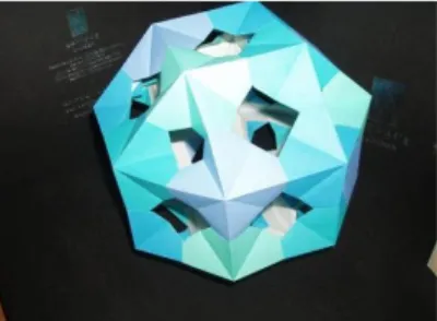 Figure 7. A truncated dodecahedron made with unit origami 