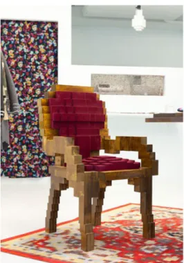 Figure 2. Pixelated chair design by Japanese designer Kunihiko Morinaga