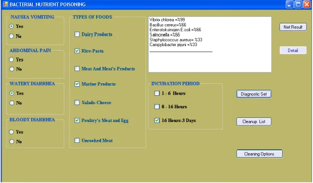 Figure 2. The output of TEDS_BFP expert toolbox system for example 