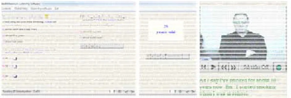 Figure 2. A sample of the material where the LLs can re-listen to the same audio-only as   audio + visuals and as video