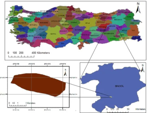 Şekil 1. Araştırma alanı lokasyonu 