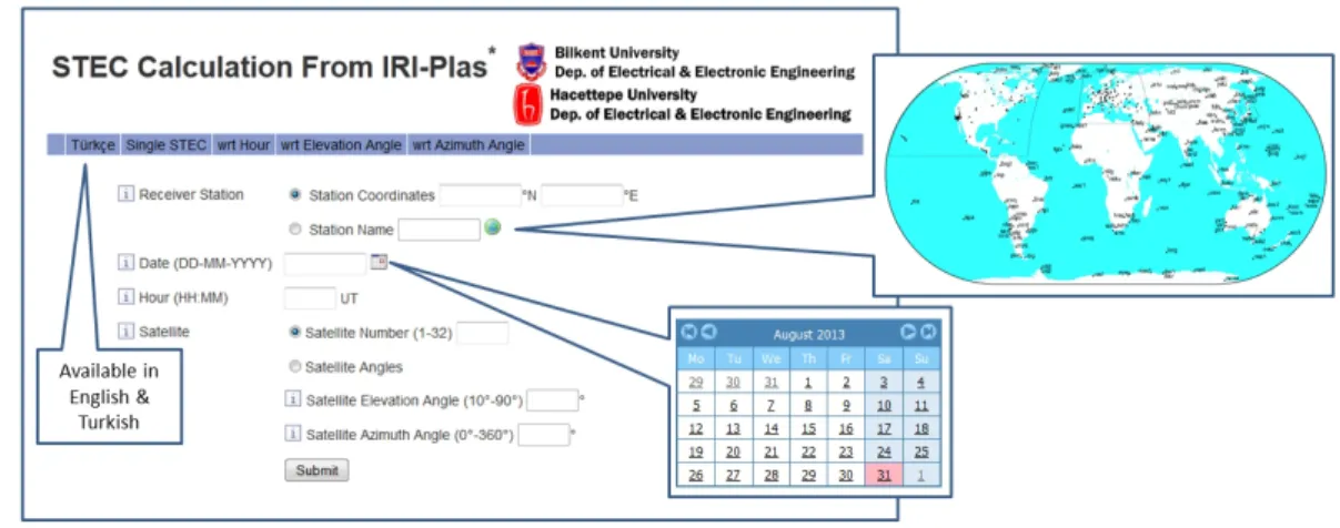 Figure 3.12: Screenshot of online IRI-Plas-STEC service main page at www.