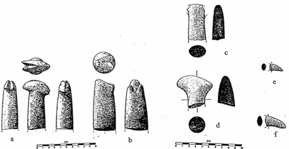 Figure 5  Zoomorphic pestles from Hallan Çemi.  