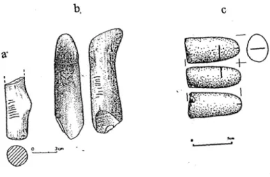 Figure 8  Notched pestles and phallus from Nemrik 9 