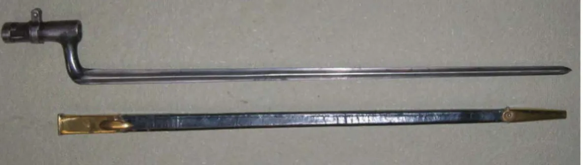 Fig. 5. A Peabody-Martini socket bayonet and scabbard (photograph courtesy of Mick Hibberd).