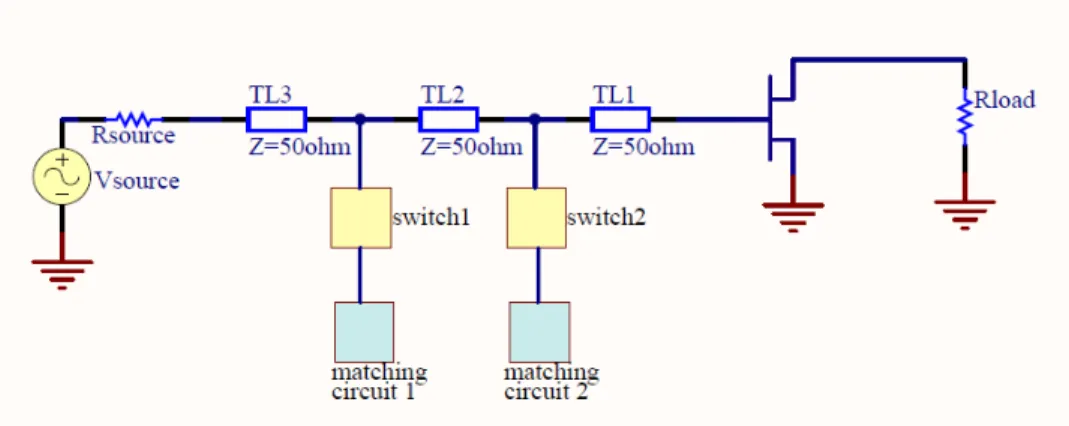 Figure 3.1: Tunable Amplifier Topology