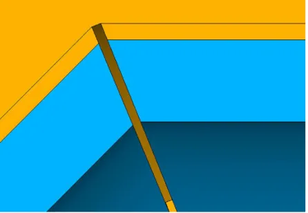 Figure 17 Removed water elements just above the gap between the shell components 