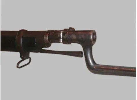 FIGURE 2. Detail of the socket bayonet as fitted to an early Peabody-Martini Rifle (photograph from the John Ward collection).