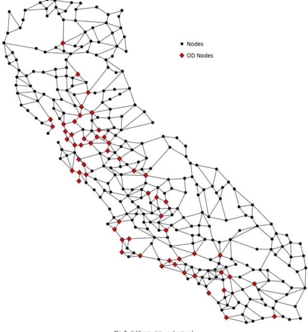 Fig. 3. California state road network. 