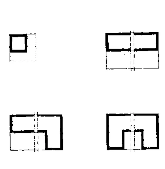 Figure 7. Schematic plans of outer sofa type (Küçükerman, Anadolu Mirasında Türk Evleri 174)