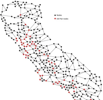 Figure 2. (Color online) California Road Network