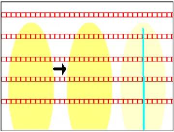 Figure 3.10: Finger is moved from left to right in the image. Kalman Filter predicts that the new location of the finger will be at the right of the current finger location.