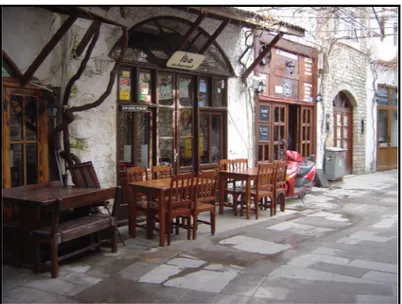 Figure 7. Window-door opening types of a restaurant in Meyhaneler Road (Photo taken  by Burcu Bilgenoğlu, 2005)