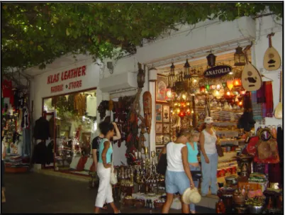 Figure 21. A view showing the interpenetration of the street and interiors involving  people-place relationships in the current situation (Photo taken by Burcu Bilgenoğlu  2005)