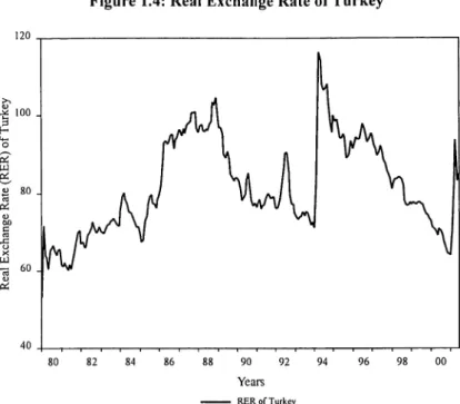 Figure 1.4: Real Exchange Rate of Turkey