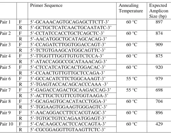 Table 3. Primer pairs designed to characterize the open reading frame of wdr81  (Reprinted from Doldur-Balli et al., 2015 139 ) 