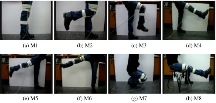 Figure 1. Eight different leg motions.