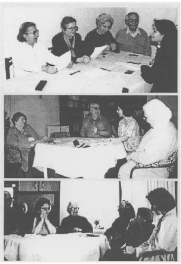Figure 20.1.  Views from the first participatory sessions for each group 