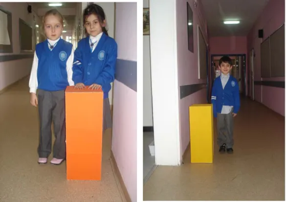 Figure 4.5 and 4.6.  Views of the boxes with the proportion of the 7 year old   female and male child height