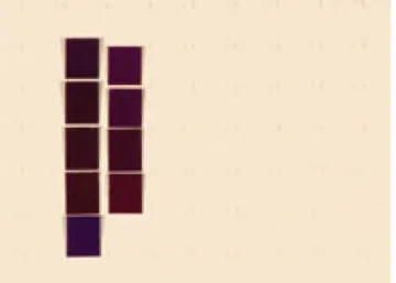 Fig. E.8. Colour samples constituting the range for blue ‘‘mavi’’.