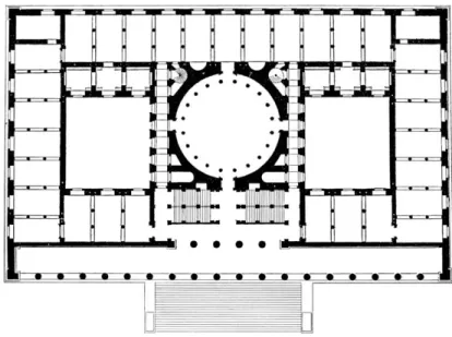 Figure 8. Karl Friedrich Schinkel’s Altes Museum plan layout (Darragh &amp; Snyder,  1993) 