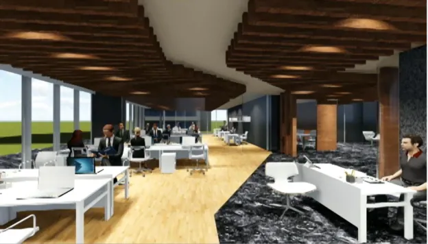 Figure 13: A view from the 3D modelled, animated and audio reproduced video  for VE 