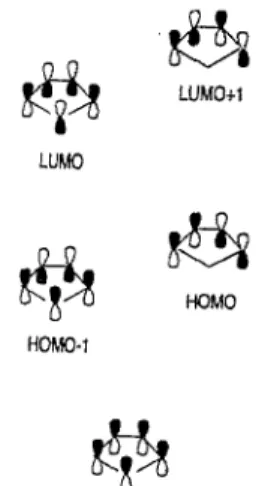 Fig. 2. The "rr-orbitals of cycl0pentadiene derivatives. 