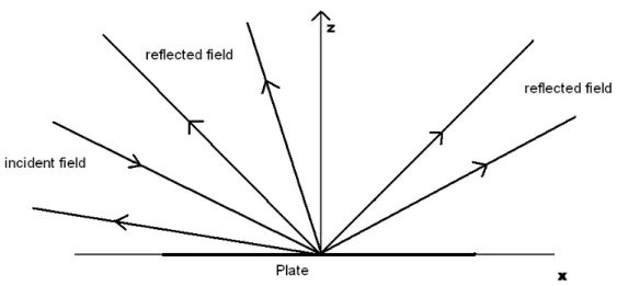 Figure 3.7: Incident and reﬂected ﬁelds for incident from a certain aspect- vari- vari-able observation