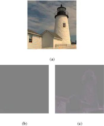 Fig. 4. A portion from the lighthouse image. (a) Original.
