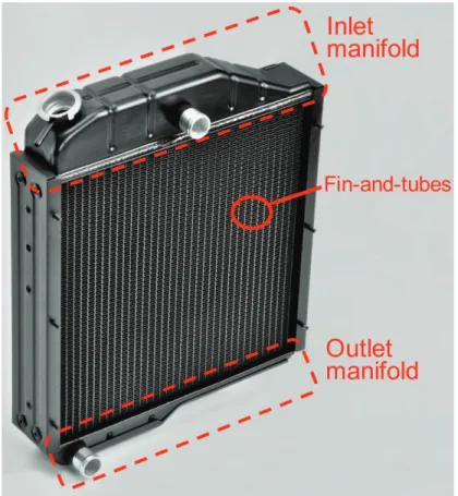 Figure 1. A typical 4-row tractor radiator.