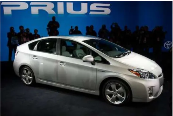Figure 2.3: Toyota Prius, a parallel hybrid vehicle offered by Toyota. Available from  http://www.mibz.com/10064-kbbs-green-cars-list-vw-golf-tdi-chevy-tahoe-hybrid-and-others.html.