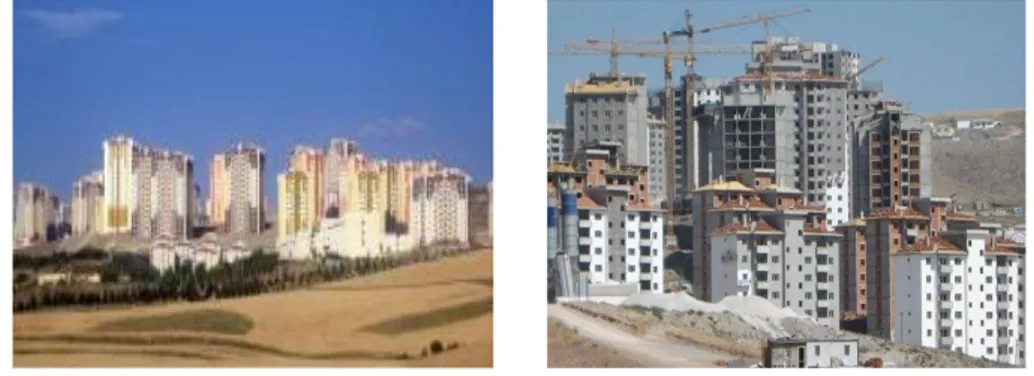 Figure 11 and 12: TOKİ Turkuaz Blocks and Yapracık construction 