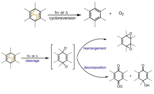 Figure 9. Thermal dissociation of aromatic endoperoxides . 