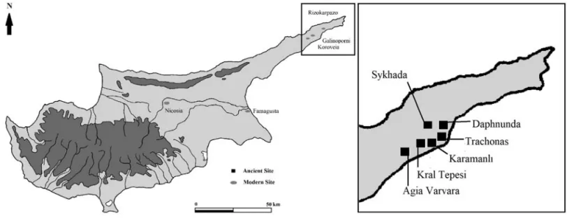 Fig. 1. Map of Cyprus. — Obr. 1. Mapa Kypru.
