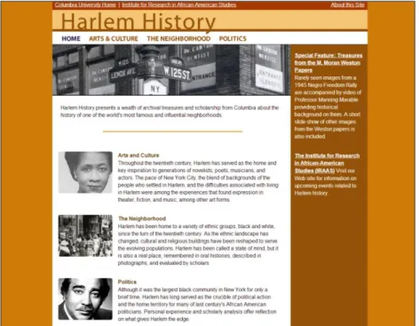 Figure A2.2 – Harlem History &lt;http://www.columbia.edu/cu/iraas/harlem/&gt; 