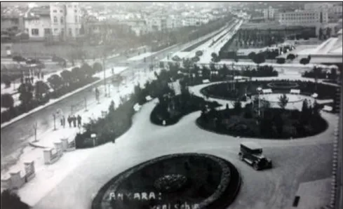 Figure 3.2 – Ankara, Kızılay Square in 1940s (Sağdıç, 1994: 193). 