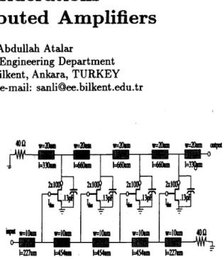 Fig.  1:  Schematic of  a Distributed  Amplifier 