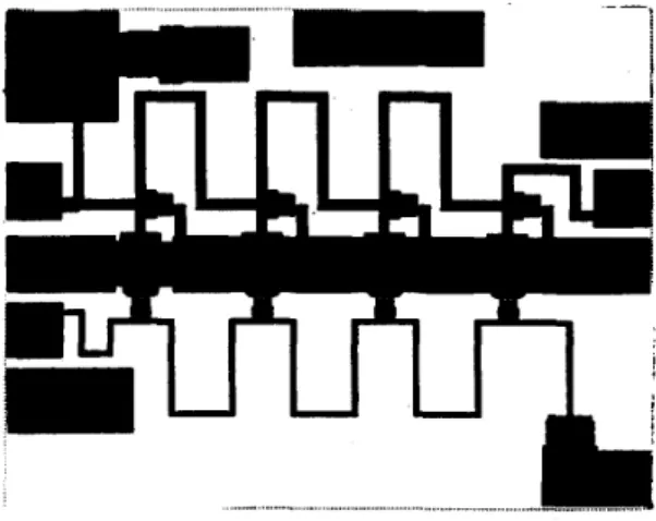 Fig.  3: Layout  of the First  Amplifier  This  amplifier  has  been  fabricated  using  GEC-  Marconi’s  F20  Foundry  Process