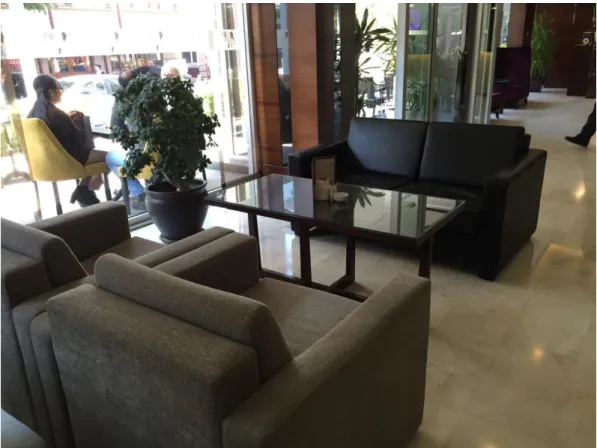 Figure 8: One of the seating arrangement at Eyüboğlu Hotel's lobby 