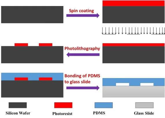 Figure 2.1 shows the fabrication steps of microreactor.