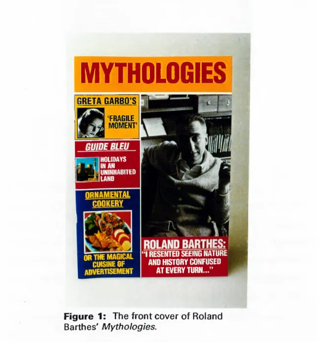 Figure  1:  The front cover of Roland  Barthes'  M y th o lo g ie s .