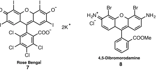 Figure  11. Examples of  xanthene sensitizers. 
