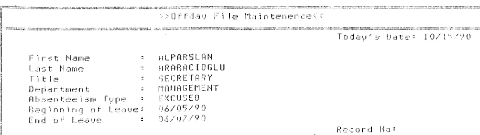 Figure  8.  Screens  I ns t rue t-· on  for  Printinq  Recorc  Content